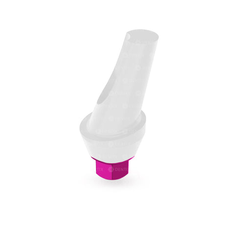 25° Abutment Angulado Anatómico Estético de Zirconia con Base de Titanio - Hex Interno (NP)