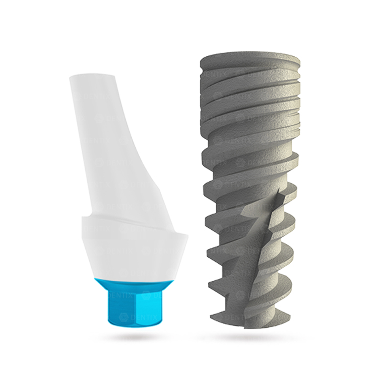 SPIRAL® Implante + Abutment Estético Anatómico de Zirconia- Hex Interno