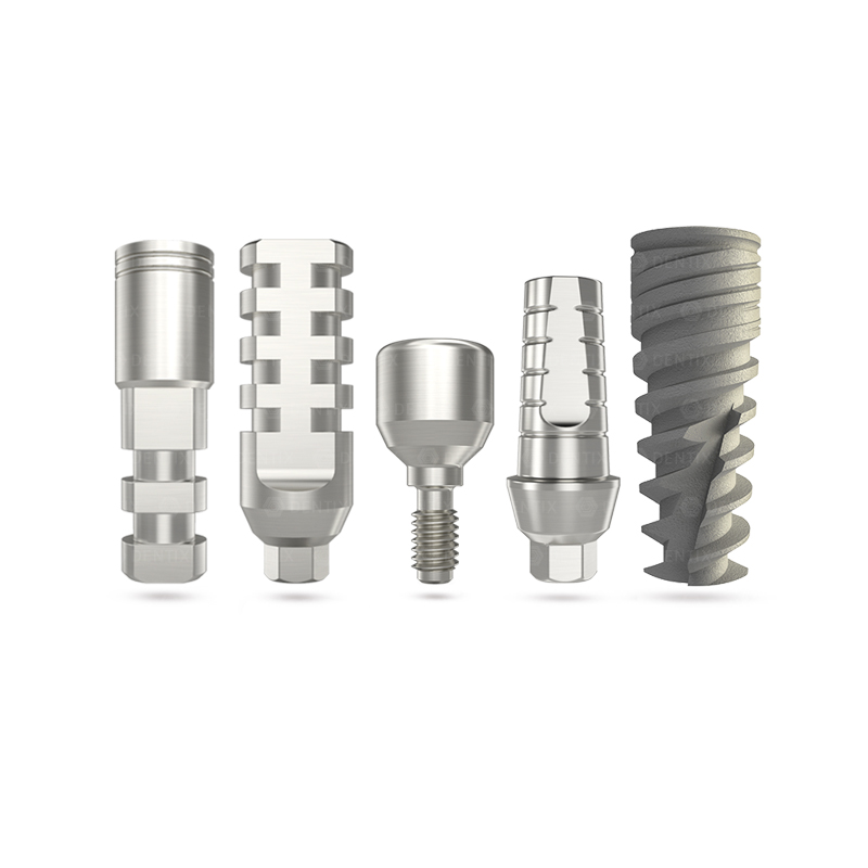 SPIRAL® Implante + Abutment Recto + Pilar de Cicatrización + Transfer + Análogo - Hex Interno