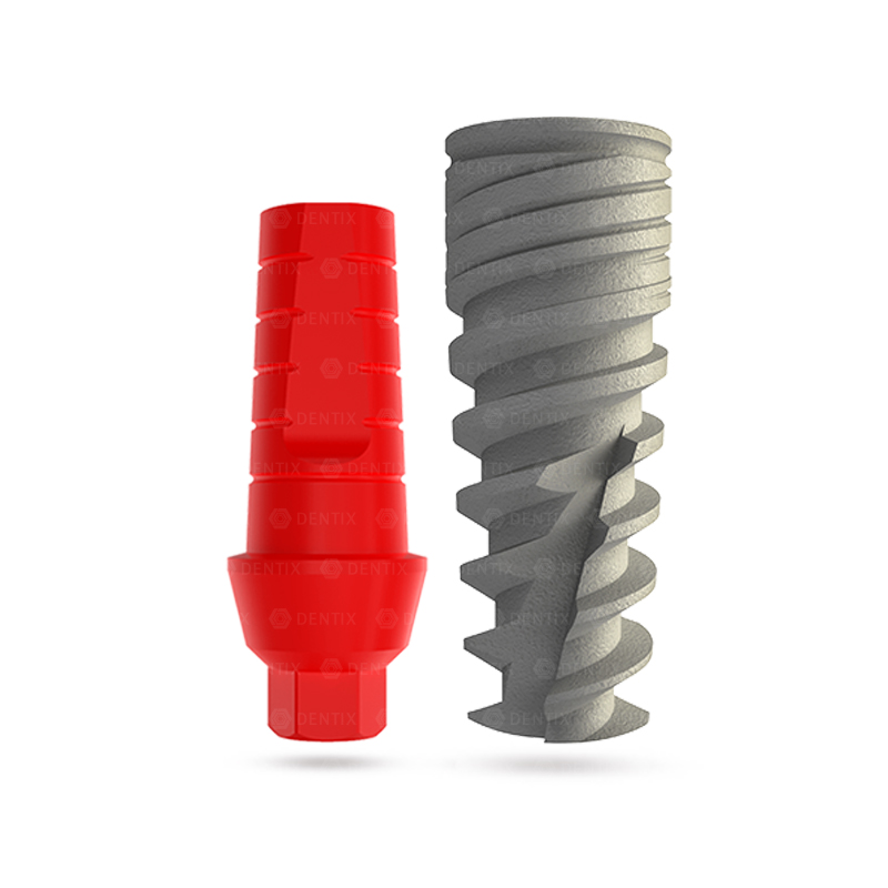 SPIRAL® Implante + Abutment Recto Calcinable - Hex Interno